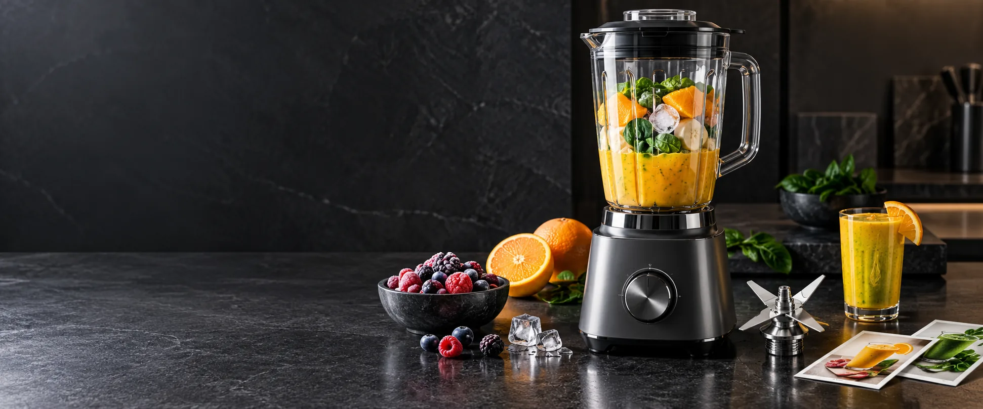 smoothie blender arranged in a luxury fragrance studio